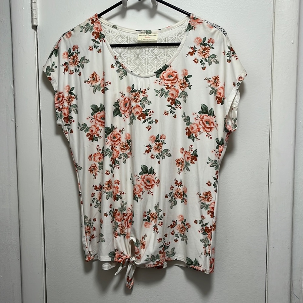 Lacey white summer crop shirt